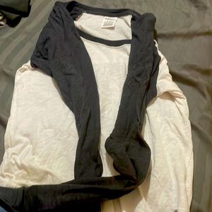 Black and white long sleeve shirt from pink